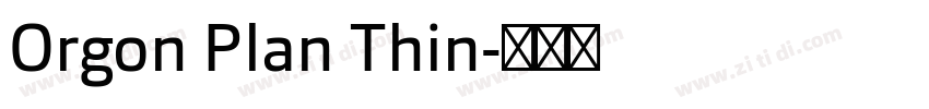 Orgon Plan Thin字体转换